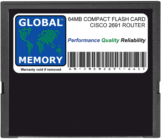 64MB COMPACT FLASH CARD MEMORY FOR CISCO 2691 ROUTER (MEM2691-64CF) 64MB COMPACT FLASH CARD MEMORY FOR CISCO 2691 ROUTER (MEM2691-64CF)